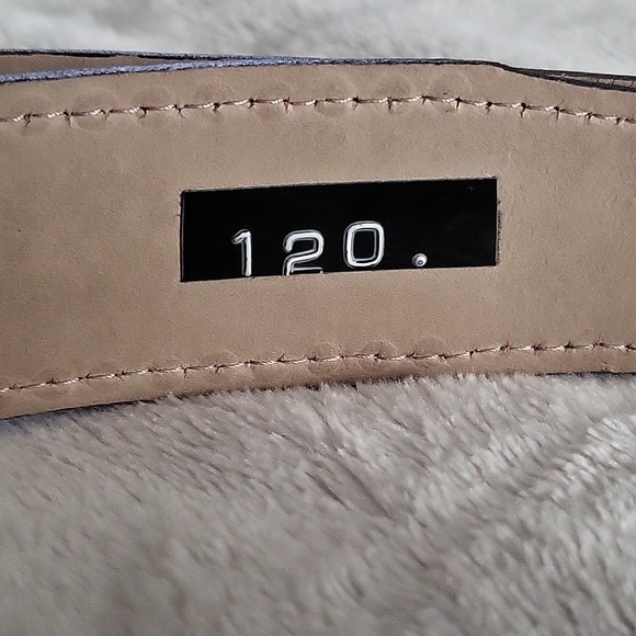 Vtg Code Azure Black Leather Sun Medallion Concho Belt Made In Italy Mens - Picture 4 of 8